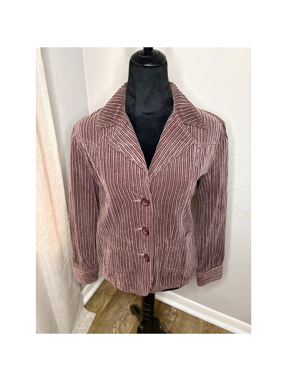 Vintage Cabela's Women's Corduroy Striped Jacket Blazer M Western